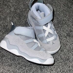 Jordan Kids' Light Gray and White Sneakers